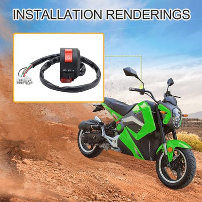 GOOFIT 5+4 Pin 9 Wire 3 Function Left Starter Kill Light Switch Assembly Replacement for 50cc 70cc 90cc 110 cc 125cc 150cc ATVs Quad Motorcycles Bike Scooter ATV Snowmobiles.