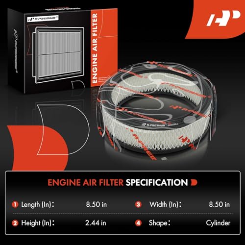A-Premium Engine Air Filter Compatible with Chevrolet, GMC, Buick, Cadillac