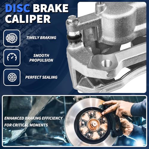 Maxfavor 19B3359 19B3358 Rear Pair Disc Brake Calipers Assembly w/Bracket