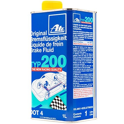 ATE 706202 Original TYP 200 DOT 4 Brake Fluid - 1 Liter, 10 Pack