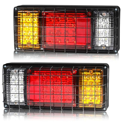 2 Pack 40 LED Trailer Tail Lights Kit with Iron Net Protection - color: Tail Lights-D