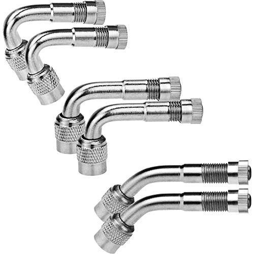 Mellbree 6-Pack Tire Valve Stem Extenders, 45/90/135° Schrader Extension - size: 45/90/135° Set