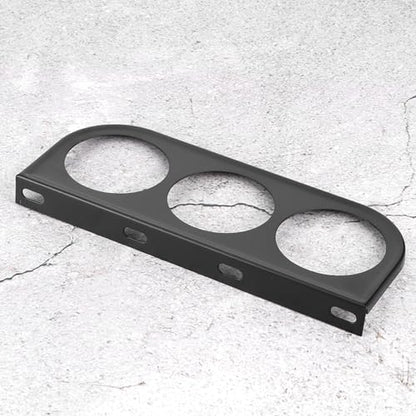 Gauge Holder 52mm/2in 3 Hole Triple Instrument Panel Shell Gauge Mounting Bracket Car Dashboard Meter Iron Holder Gauge Pod Gauge Mount(Black) - color: Black