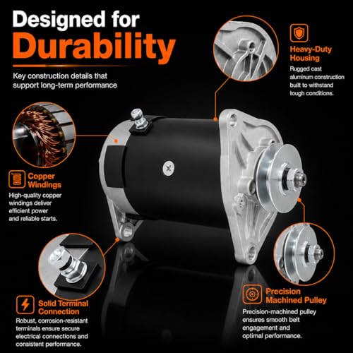 Parts World USA 12V Starter Generator for Club CAR DS FE290 FE350 1984-1996 1018294-01 Gator TX Turf 15435 3102201HI1 420-46000 MO63686 TMC000A0011 AM137931 TMC001B0011