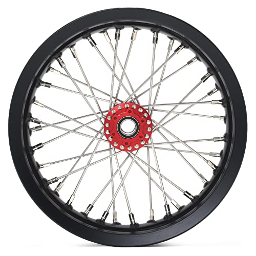 TOFR 14"x2.15" Front Spoke Wheel Rim Red Hub for Sur-Ron Light Bee X LBX - color: Red, size: 14" Front