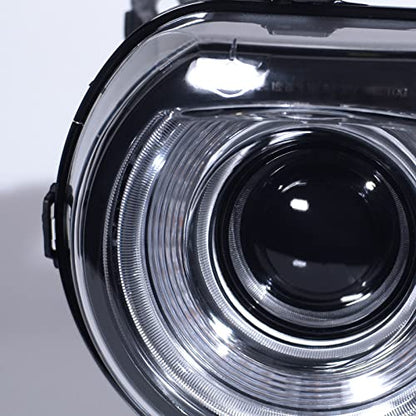 Halogen Headlight Compatible with Dodge Challenger 2015-2021 LH - color: Left Driver Side
