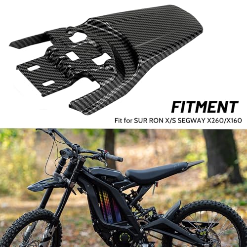 XINGWU Rear Fender for Surron Light Bee X/S Segway X160/X260 Dirt Bike Front Fender Motorcycle Fender Modified Mudguard Protector for Eikes Carbon Fiber Style - size: Rear Fender, style: Carbon Fiber Style