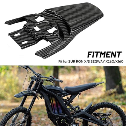 XINGWU Rear Fender for Surron Light Bee X/S Segway X160/X260 Dirt Bike Front Fender Motorcycle Fender Modified Mudguard Protector for Eikes Carbon Fiber Style - size: Rear Fender, style: Carbon Fiber Style