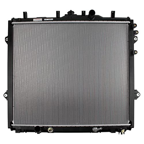 TRQ Radiator Assembly Aluminum Core 1 Row with Transmission Oil Cooler - style: RDA80232