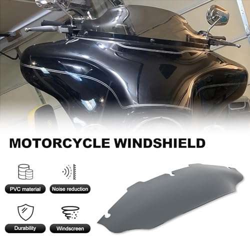 Rich Choices 6"Smoke Motorcycle Windshield Windscreen Wind Splitter Compatible with Harley Davidson Touring Street Glide Electra Glide FLHT FLHTCU Ultra Classic Glide FLHX FLHTK Tri Glide 1996-2013 - color: Smoke, size: 6inch