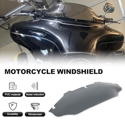 Rich Choices 6"Smoke Motorcycle Windshield Windscreen Wind Splitter Compatible with Harley Davidson Touring Street Glide Electra Glide FLHT FLHTCU Ultra Classic Glide FLHX FLHTK Tri Glide 1996-2013 - color: Smoke, size: 6inch
