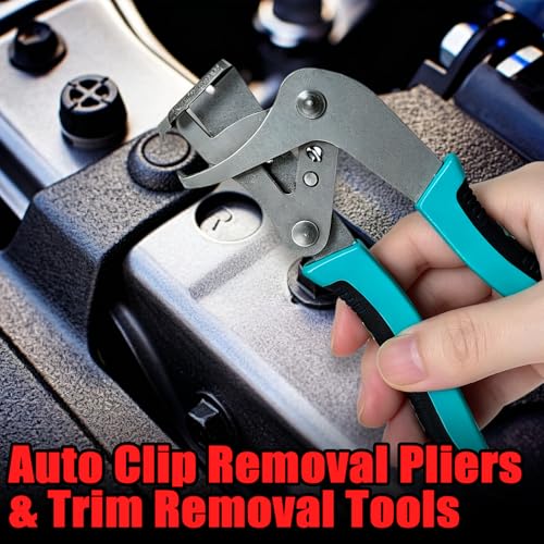 Clip Removal Tool Kit, 4-Piece Car Pliers for Trim, Clamps & Connectors - color: B-red 4pcs