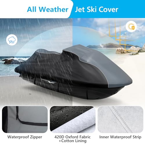 Jet Ski Cover for Yamaha VX Cruiser 2010-2014 Heavy Duty Waterproof - size: For Yamaha 2010-2014 VX Cruiser