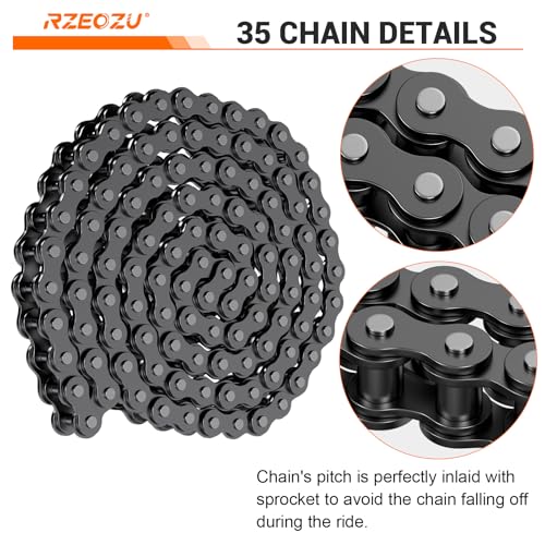 MX650 Dirtbike Chain and Sprocket Upgrade Kit Replacement for Razor - color: Black