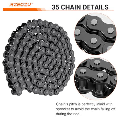 MX650 Dirtbike Chain and Sprocket Upgrade Kit Replacement for Razor - color: Black