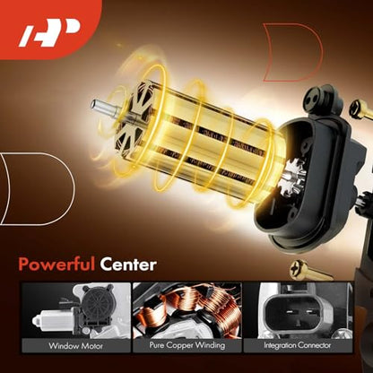 A-Premium Front Passenger Side Power Window Regulator with Motor (2-Pin) - style: Front Passenger Side (RH)