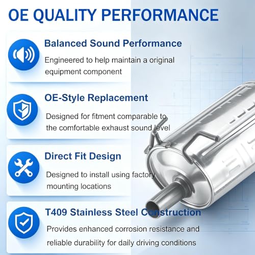 54749 Rear Exhaust Muffler for 2007-2011 Honda CR-V 2.4L CRV3 - size: 07-11 Honda CR-V