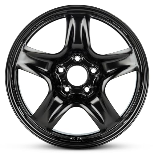 17x7 in Steel Wheel Rim 5 Lug 110mm 40mm Offset 65.1mm CB| Powder-Coated Black finish Fits 2017-2020 Jeep Compass | New OEM Replacement | 09597624 - size: Fits Jeep Compass 2017-2020 - 17x7
