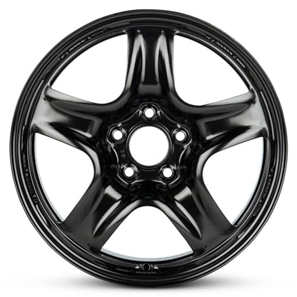 17x7 in Steel Wheel Rim 5 Lug 110mm 40mm Offset 65.1mm CB| Powder-Coated Black finish Fits 2017-2020 Jeep Compass | New OEM Replacement | 09597624 - size: Fits Jeep Compass 2017-2020 - 17x7