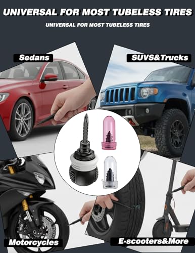 Tire Repair Rubber Nail Kit, 70 PCS Screw-in Tubeless Tire Repair Nail Kit for Car, Motorcycle, Truck, ATV, SUV, Tractor