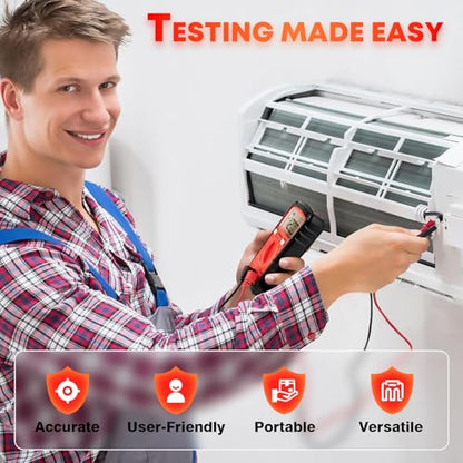 DIYSELF Multimeter Tester, 4000 Counts Multimeter with Capacitor Tester