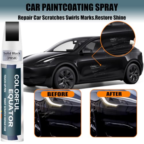 (Solid Black PBSB) Touch up Paint for Tesla Model Y/3/X/S OEM Color Match - color: Car Touch up Paint(Solid Black(PBSB)) Compatible with Tesla Model Y/3/X/S