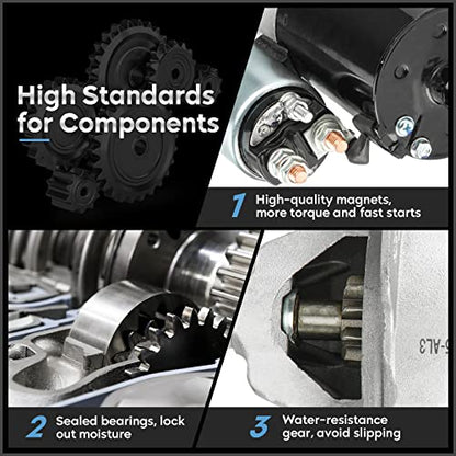 New Starter Fit for 4L Ford Explorer 1997-2010, Explorer Sport Trac 2001-2010, Mustang 2005-2010, Ranger 4.0L 1997-2011, Aerostar 1997, for 4L Mazda B4000 1998-2007, for 4L Mercury Mountaineer 1998-20