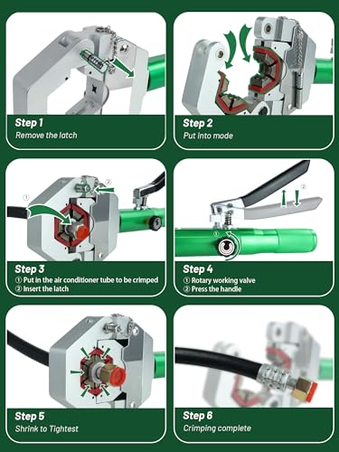 Manual Hydraulic AC Hose Crimper Kit for Beadlock Fittings
