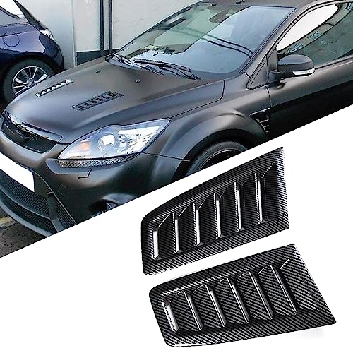 Universal Car Hood Vent Scoop Kit, Cold Air Intake Louvers for Auto Cooling, Fit for RS MK2 Bonnet Cover (Hydrographics Transfer Printing) - color: Hydrographics Transfer Printing