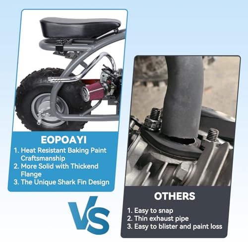 EOPOAYI B200R Exhaust Pipe Kit for Predator 212cc Coleman B200RSV Mini Bike - color: A-Silver