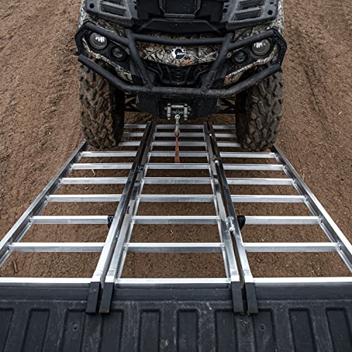 Yutrax 78-inch Tri-Fold XL Aluminum Truck, UTV/ATV Loading Ramps - 1750lb Capacity , silver -TX104 - size: 78-Inch Tri-Fold, 1750 lb. Load Capacity