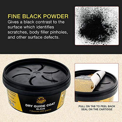 Dura-Gold Premium Black Dry Guide Coat Kit, 7 Ounces (200 Grams) - Powder - color: Black