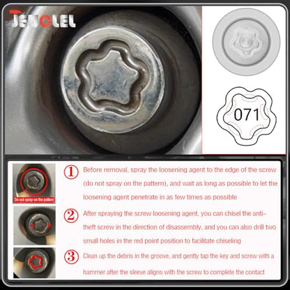 071 Wheel Locking Nut Key for Nissan Infiniti, ID 21mm Lug Socket - size: socket 071
