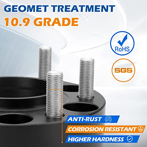 dynofit 2 Inch 6x135 Hub-Centric Wheel Spacers (4 Pcs) for 2015-2026 Ford F150, Expedition, Lincoln Navigator - M14x1.5 Studs, 87.1mm Center Bore - size: 2 Inch (2015-2026 F150)
