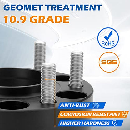dynofit 2 Inch 6x135 Hub-Centric Wheel Spacers (4 Pcs) for 2015-2026 Ford F150, Expedition, Lincoln Navigator - M14x1.5 Studs, 87.1mm Center Bore - size: 2 Inch (2015-2026 F150)