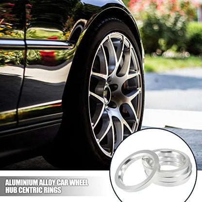 X AUTOHAUX 4pcs Aluminium Alloy Hub Centric Rings Wheel Bore Center Spacer - size: 56.6mm
