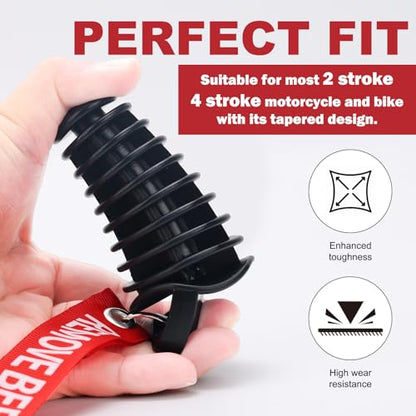 2 Pack Muffler Dirt Bike Exhaust Plug Fit 2 & 4 Stroke Motorcycle Bike (M) - size: M: 1.07-1.85 Inch