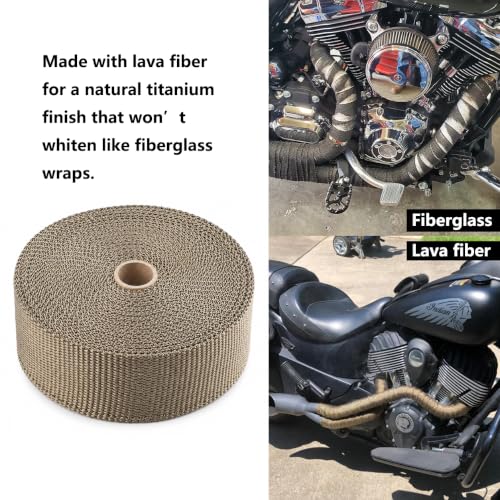 ARTR 2" x 50' Titanium Exhaust Header Heat Wrap 3 Rolls - size: 2" x 50' Roll 3-Pack
