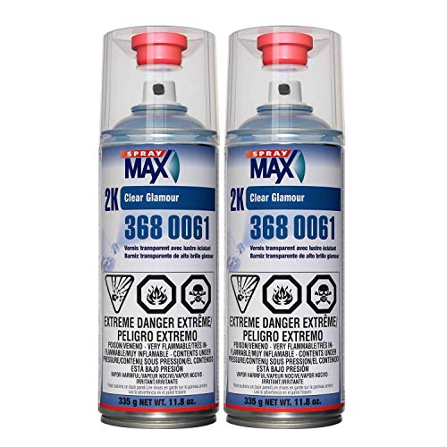 Spray max USC 2k High Gloss Clearcoat Aerosol (2 PACK) - size: 11.8 Ounce (Pack of 2)