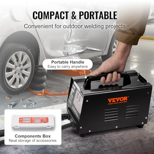 VEVOR Stud Welder Dent Repair Kit, 220V 3KW Spot Welder Dent Puller with Auto/Manual Welding & 7 Versatile Modes, Auto Body Spot Welding Dent Puller Machine for Car, Truck Dent Repair - style: 220V Version