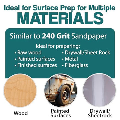 6" X 9" Non-Woven Grey Scuff Pads 240 Grit - 10 Pack (Green) - color: Green, size: 6" x 9"