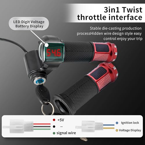 36V Motor Kit 500W Brushed Electric Motor and Controller, Throttle with Key - size: 36V 500W