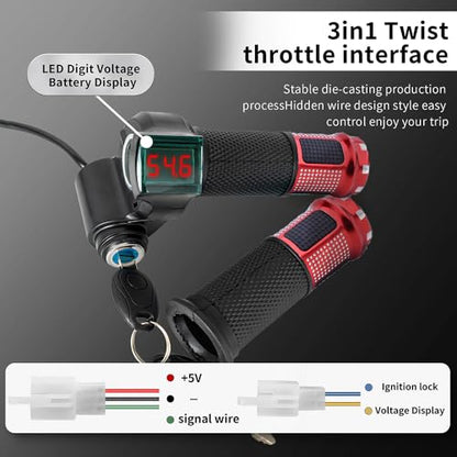 24V 350W Brushed Electric Motor Kit, Speed Controller, Throttle with Key - size: 24V 350W