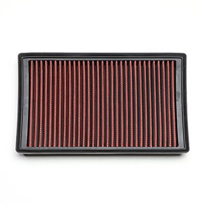 DNA Motoring AFPN-002-RD Clean Air Washable Drop In Panel Air Filter Enhance Engine Performance Power & Acceleration Improve [Compatible with 15-17 A3 S3 Turbo/TT Quattro] - style: 15-17 A3 Red