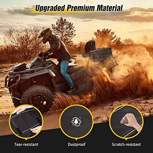Morjor 55L ATV Storage Bags with Extra Waterproof Cover, Upgraded Zippers
