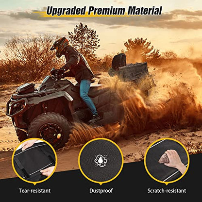Morjor 55L ATV Storage Bags with Extra Waterproof Cover, Upgraded Zippers