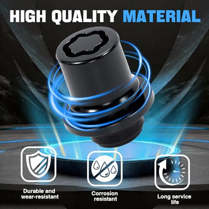 Wheel Lock Lug Nuts Set M12x1.5 Anti Theft Fit Toyota Camry Corolla Tacoma RAV4 Highlander Sienna Prius Venza Avalon C-HR Matrix Celica Mirai Lexus RX350 ES350 IS250 NX200T Replace 00276-00900 - size: 00276-00900 black
