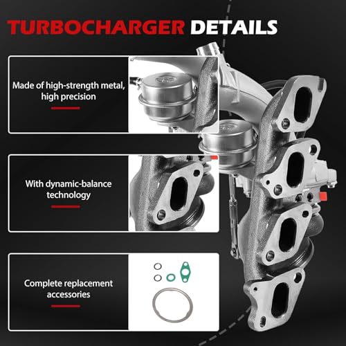 55565353 Turbo Charger Fit for 2011-2015 Chevy Cruze 1.4L, 2013-2021 Trax, 2013-2021 Buick Encore, 2012-2020 Sonic, 2016 Cruze Limited, Turbocharger Replace for 781504-0001 - size: Turbo w/ Gasket Kits