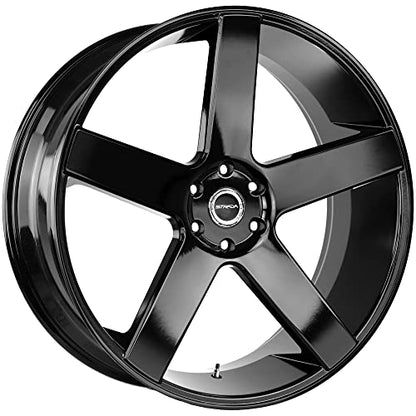 STRADA PERFETTO Custom Wheel - 24x10, 24 Offset, 6x139.7 Bolt Pattern, 87.1mm Hub - Gloss Black Rim