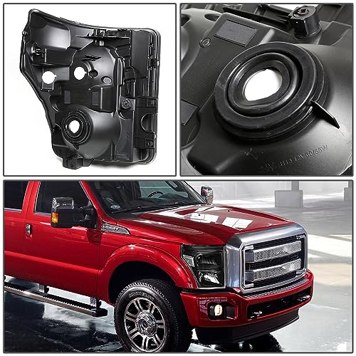 DNA MOTORING HL-OH-FSU13-BK-CL1 Black Housing Headlights Replacement Compatible with 11-16 F-250 / F-350 / F-450 / F-550 Super Duty - color: Black Housing / Clear Corner